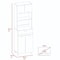 Tuhome Caribe Microwave Cabinet, Four Legs, One Drawer, Double Door, One Shelf, White MLB5578 - alternate 8